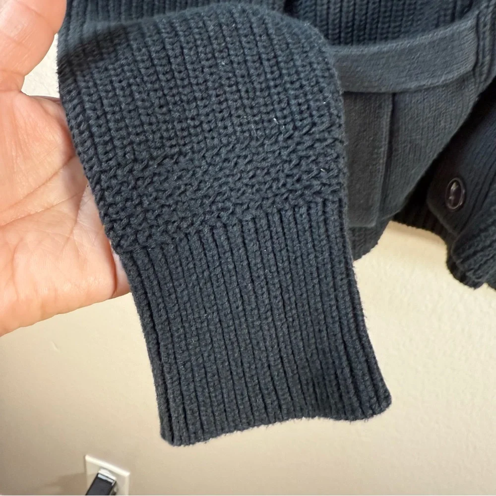 Ralph Lauren Men's Black Button-Up Sweater SZ:L